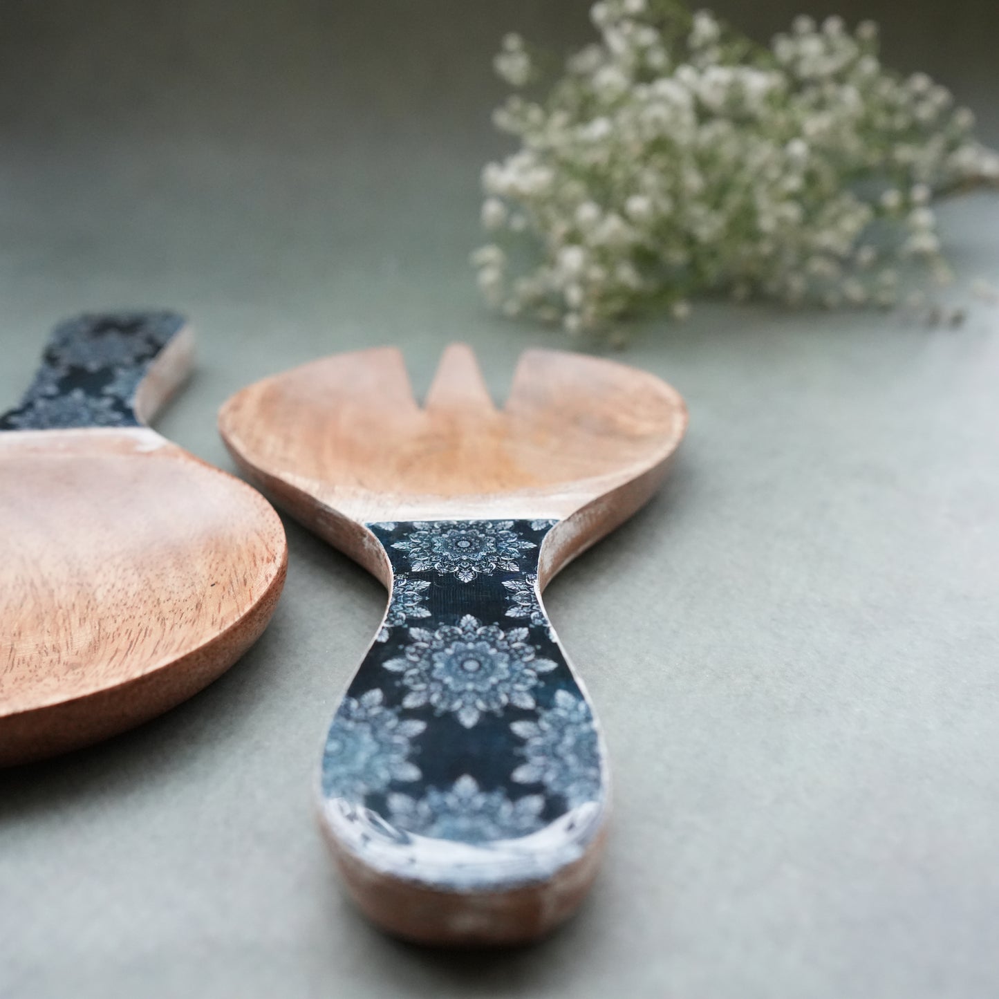 Iris Wooden Salad Servers
