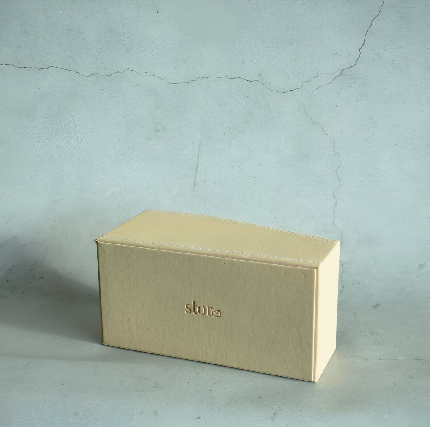 Sand Beige PU Leather Remote Control Organiser