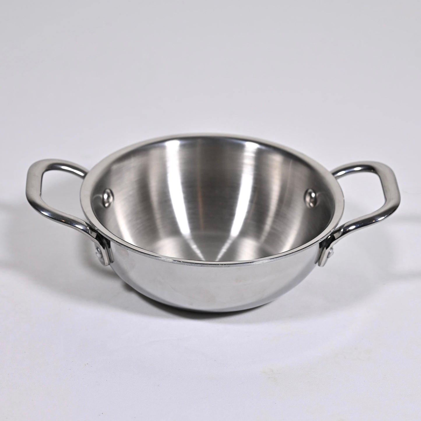 TriPly Stainless Steel Kadhai with Handle (3.3L)