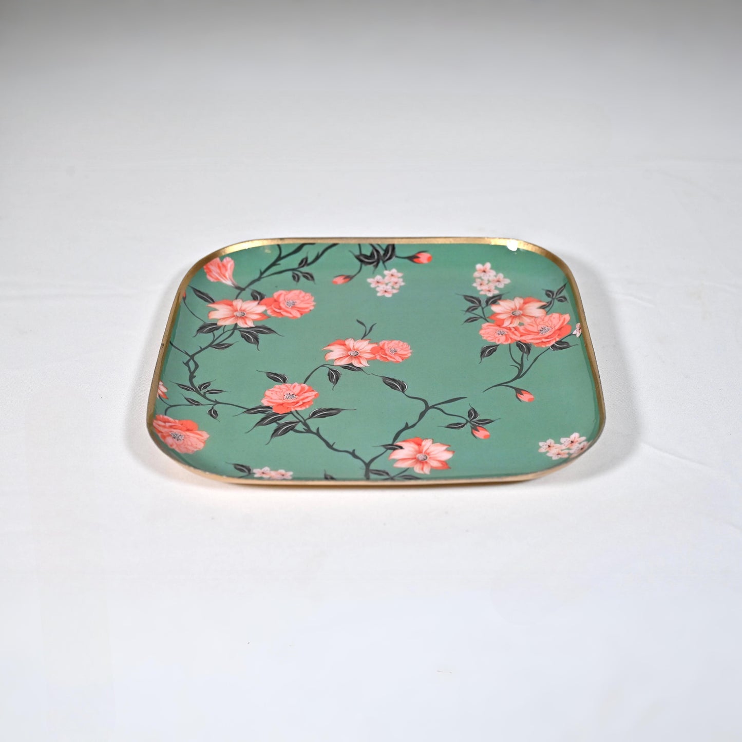Regular Square Floral Starter Plate - Begonia
