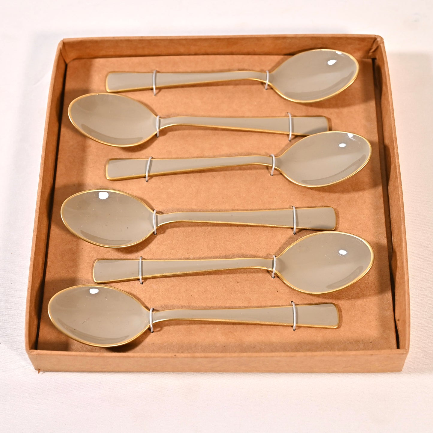 Beige Stainless Steel Spoon Set
