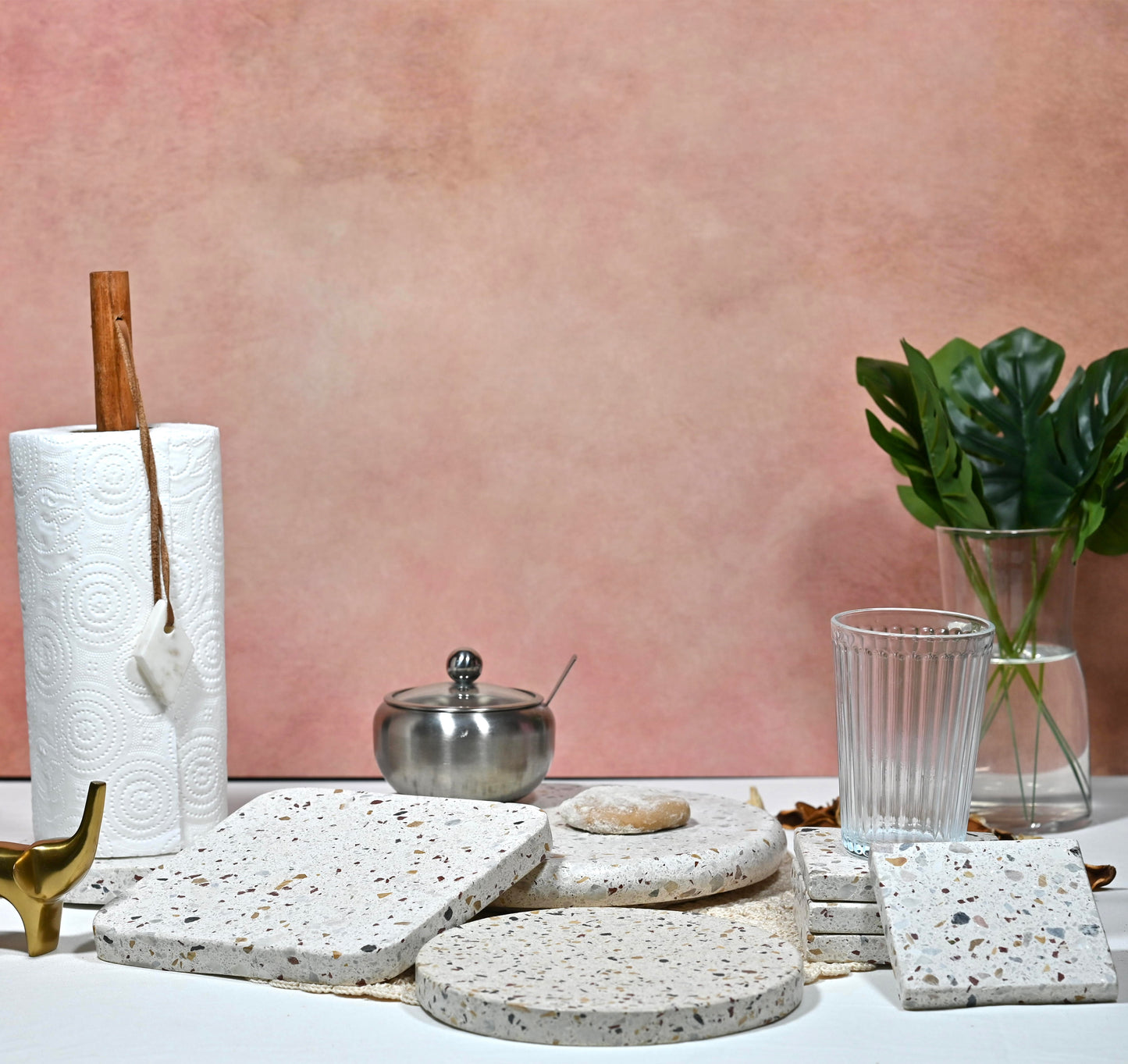 Multi Coloured Terrazzo Square Trivet