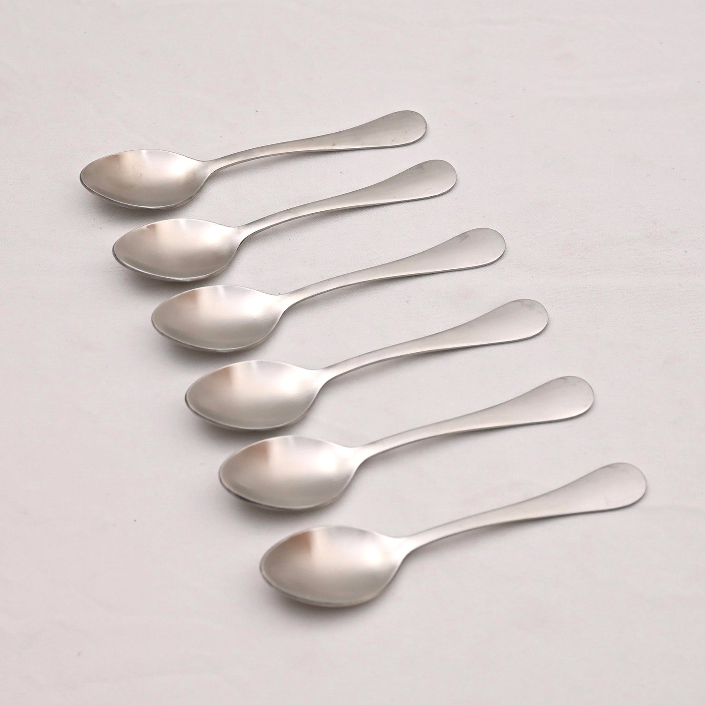 Rounded Stainless Steel Dessert Spoon Set