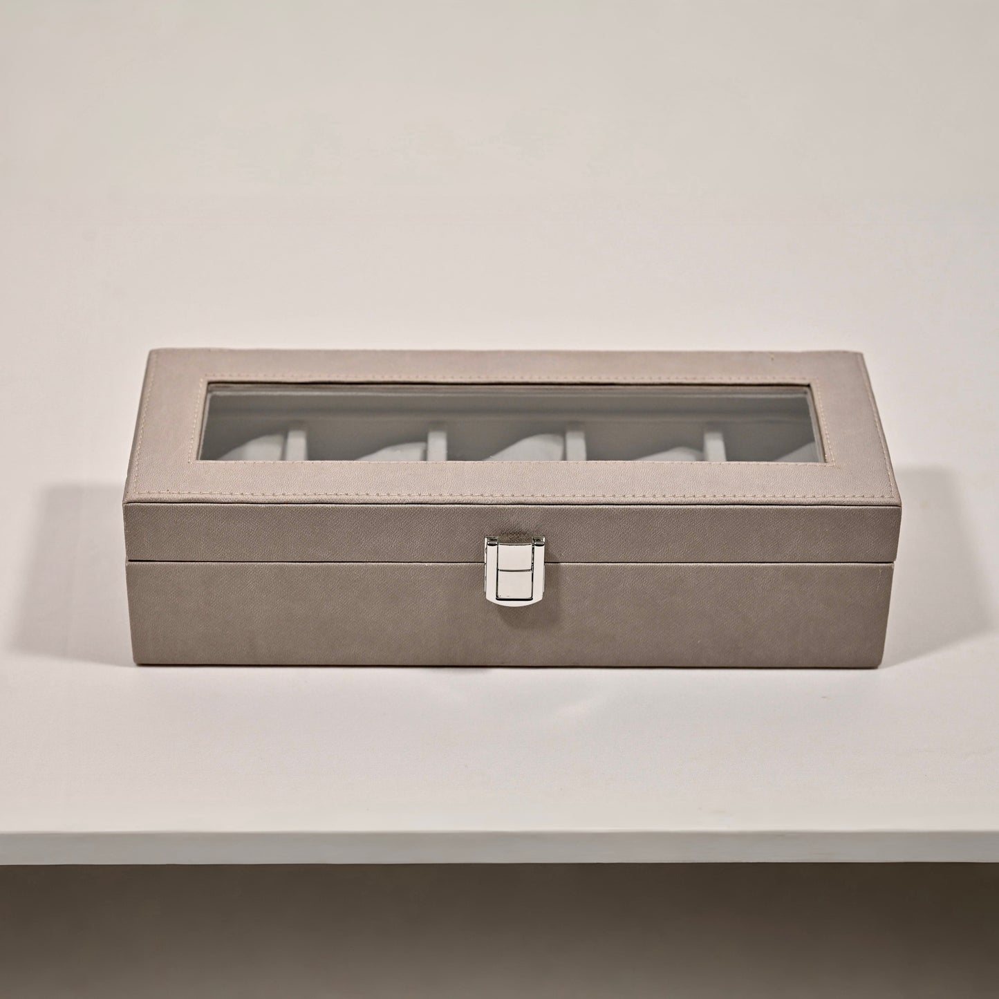 Beige Leather Watch Organiser (Small)