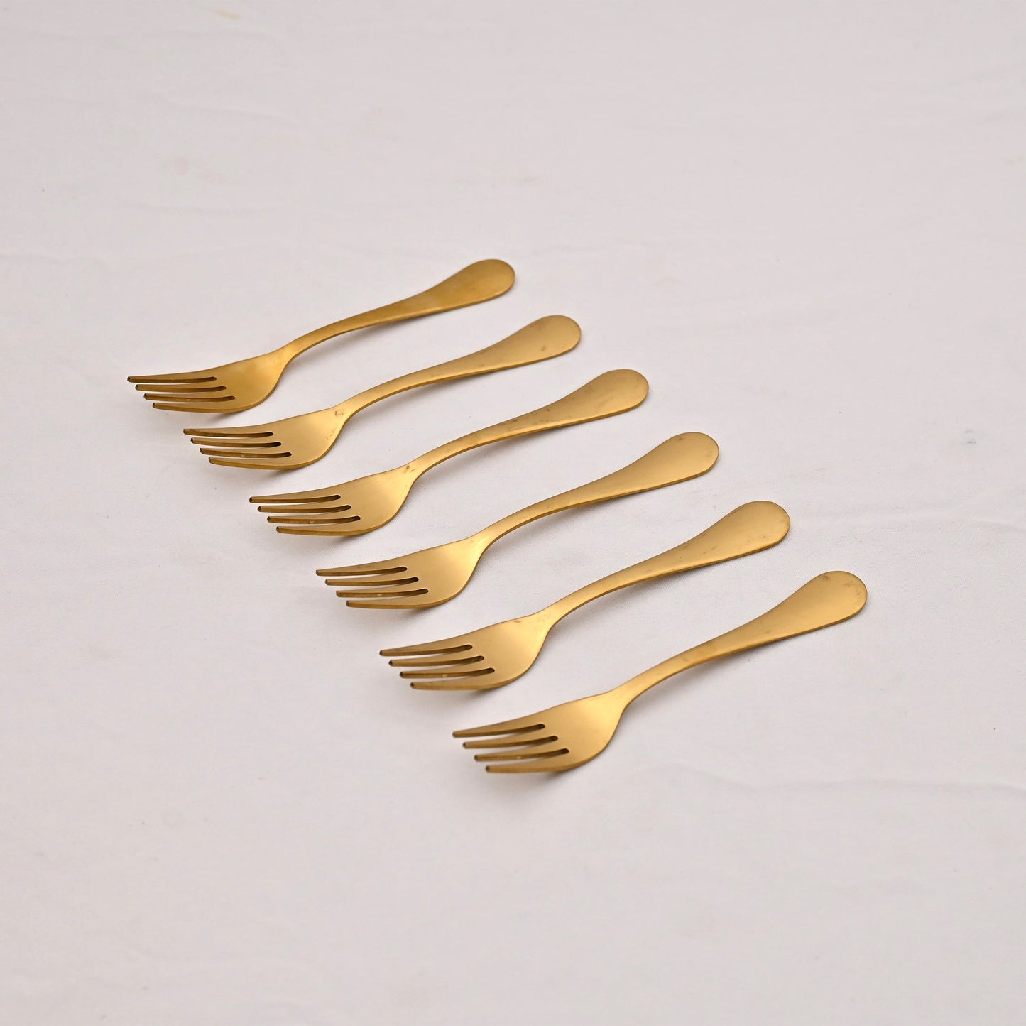 Gold Stainless Steel Mini Fork Set