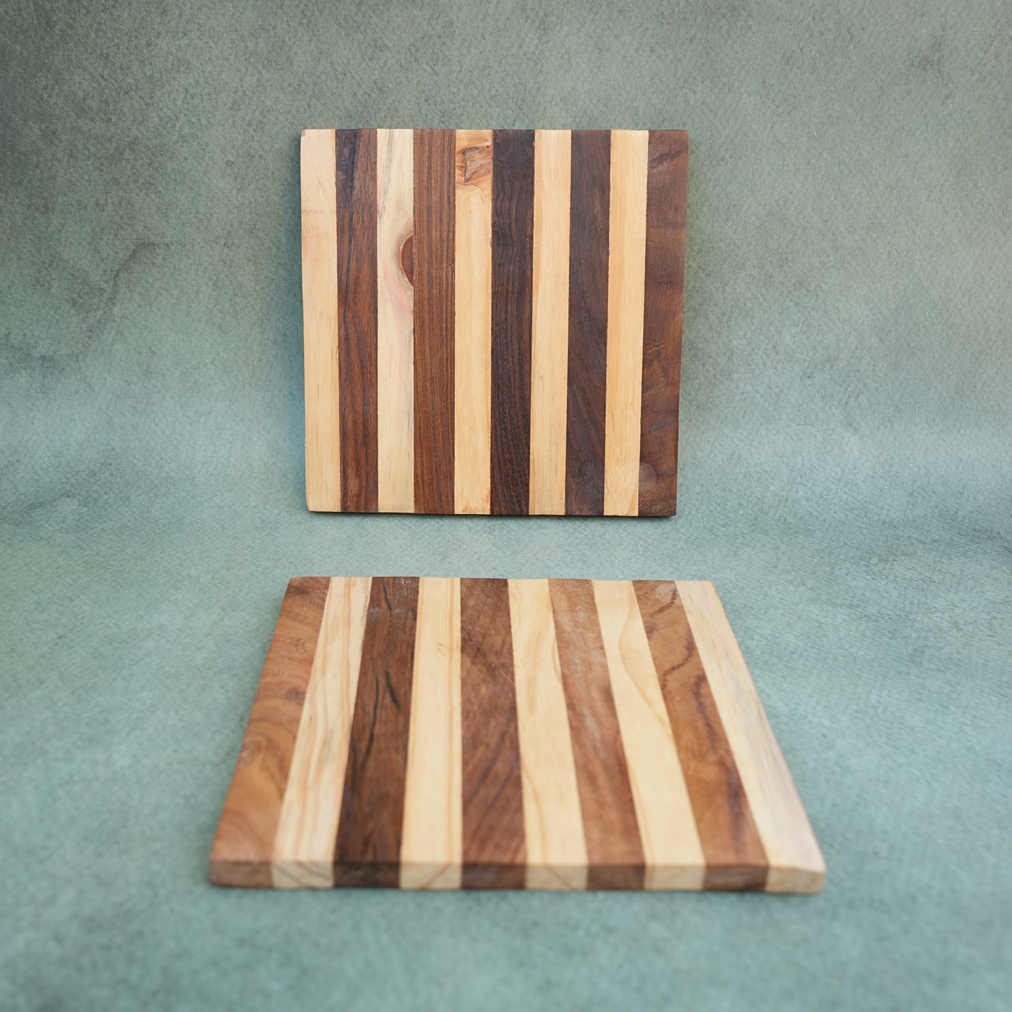 Square Wooden Trivet- Set of 2