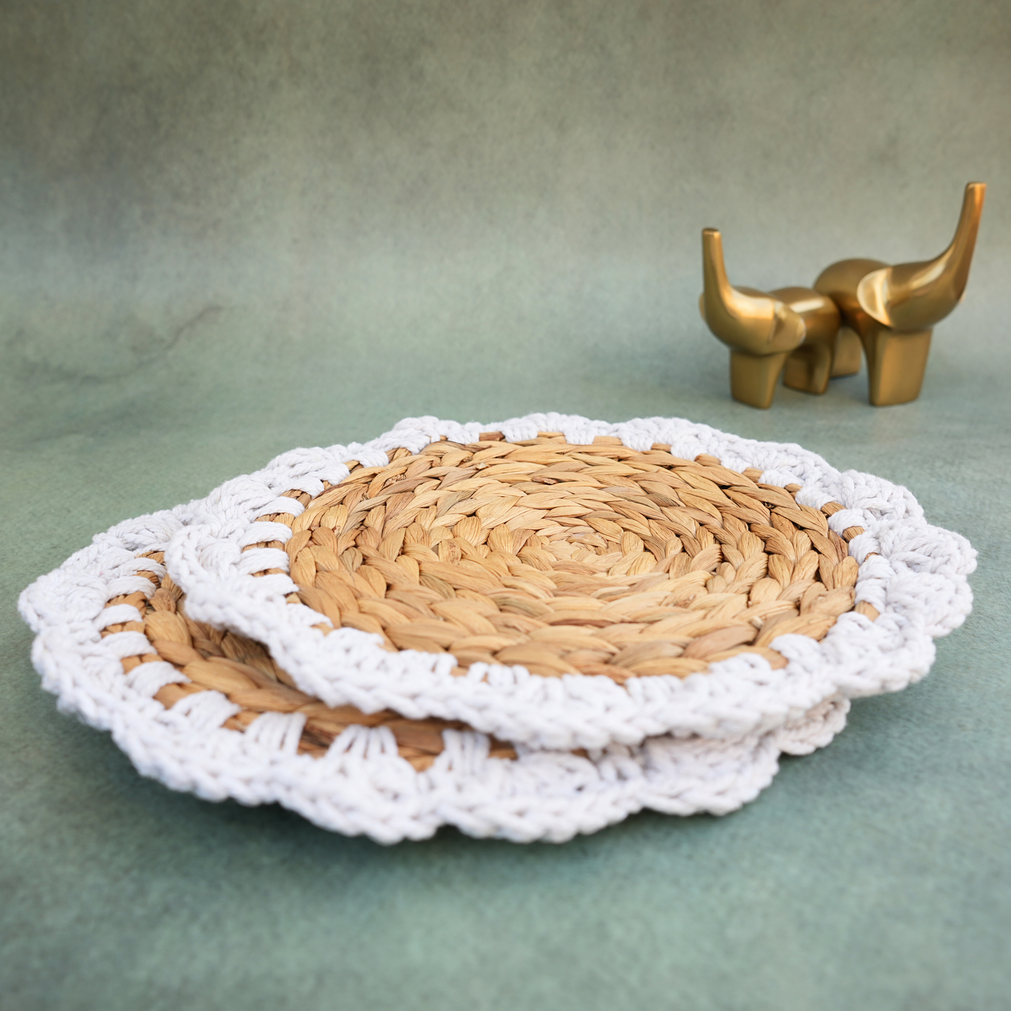 Boho Banana Fibre Trivet- Set of 2