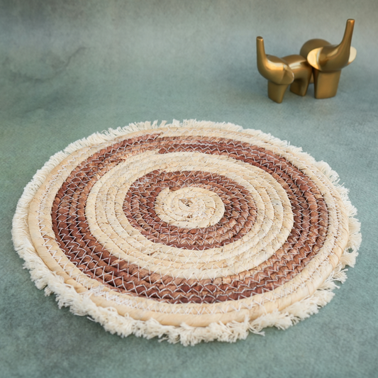 Boho Jute Trivet- Umber