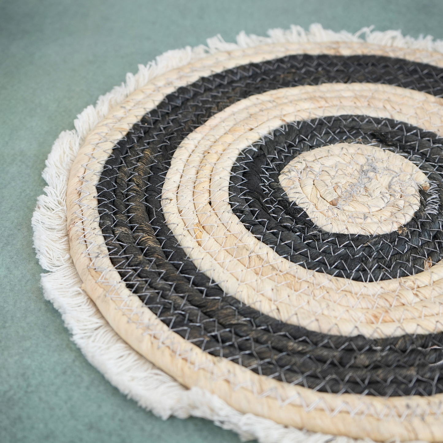Boho Jute Trivet- Noir