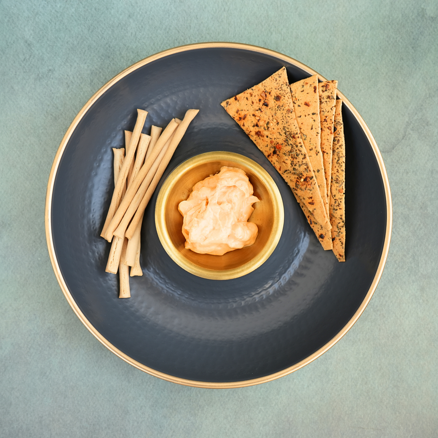 Textured Chip & Dip Platter Set