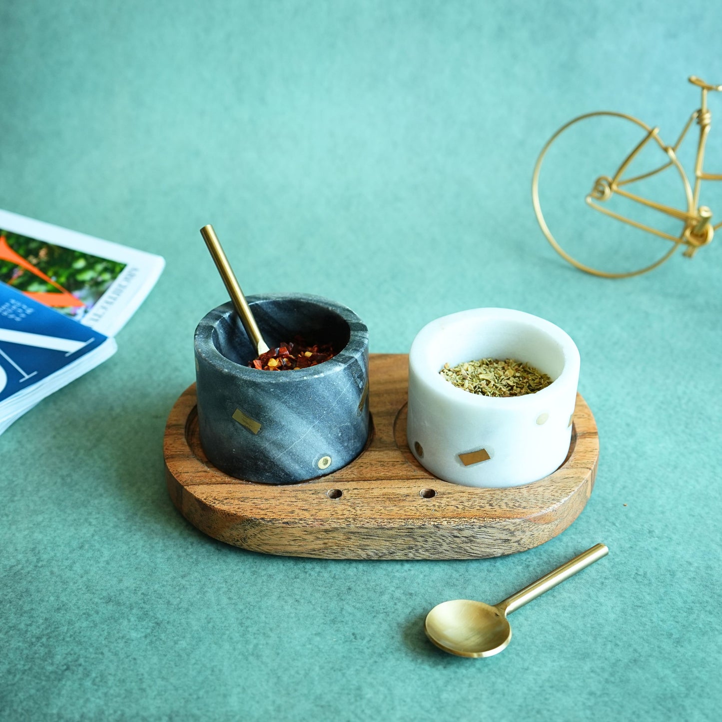 Terra Marble Spice Condiment Holder