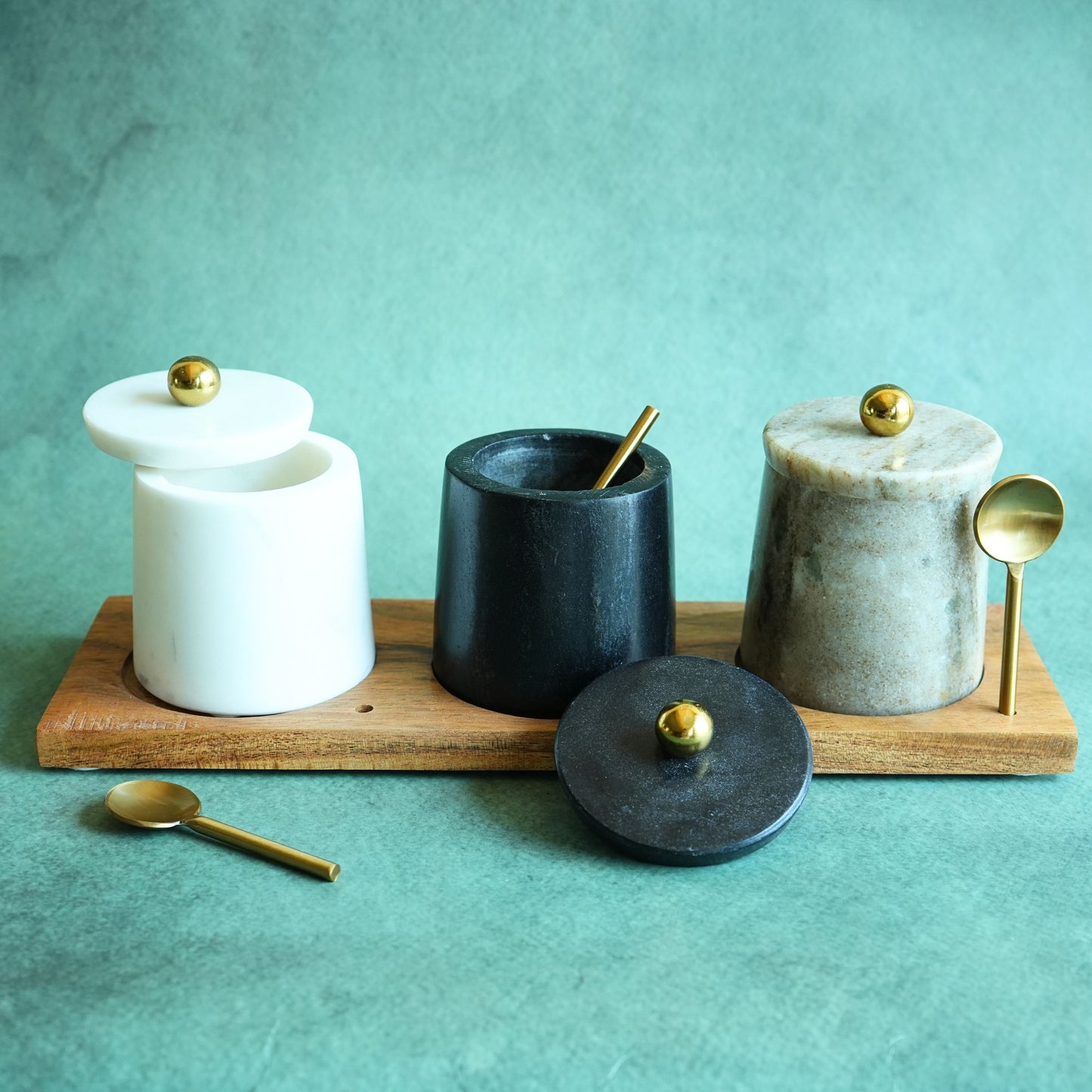 Terra Marble Pickle Jar- Set of 3