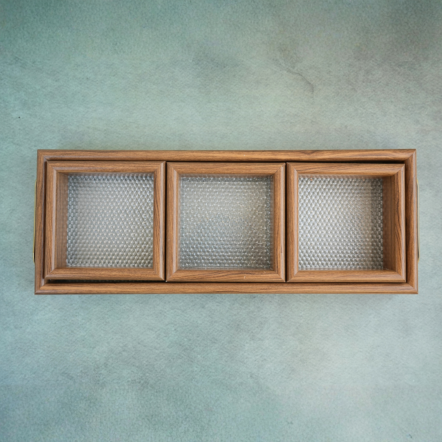 Wooden Sectioned Serving Tray- 3 Grid