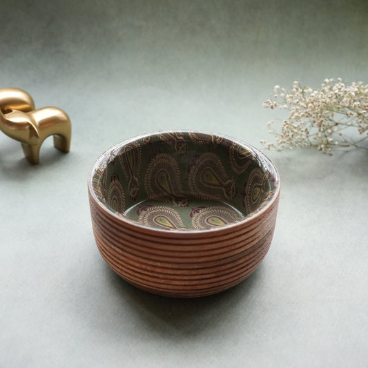 Paisley Round Salad Bowl- Small