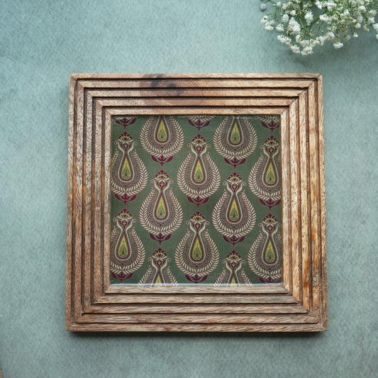 Paisley Square Wooden Trivet
