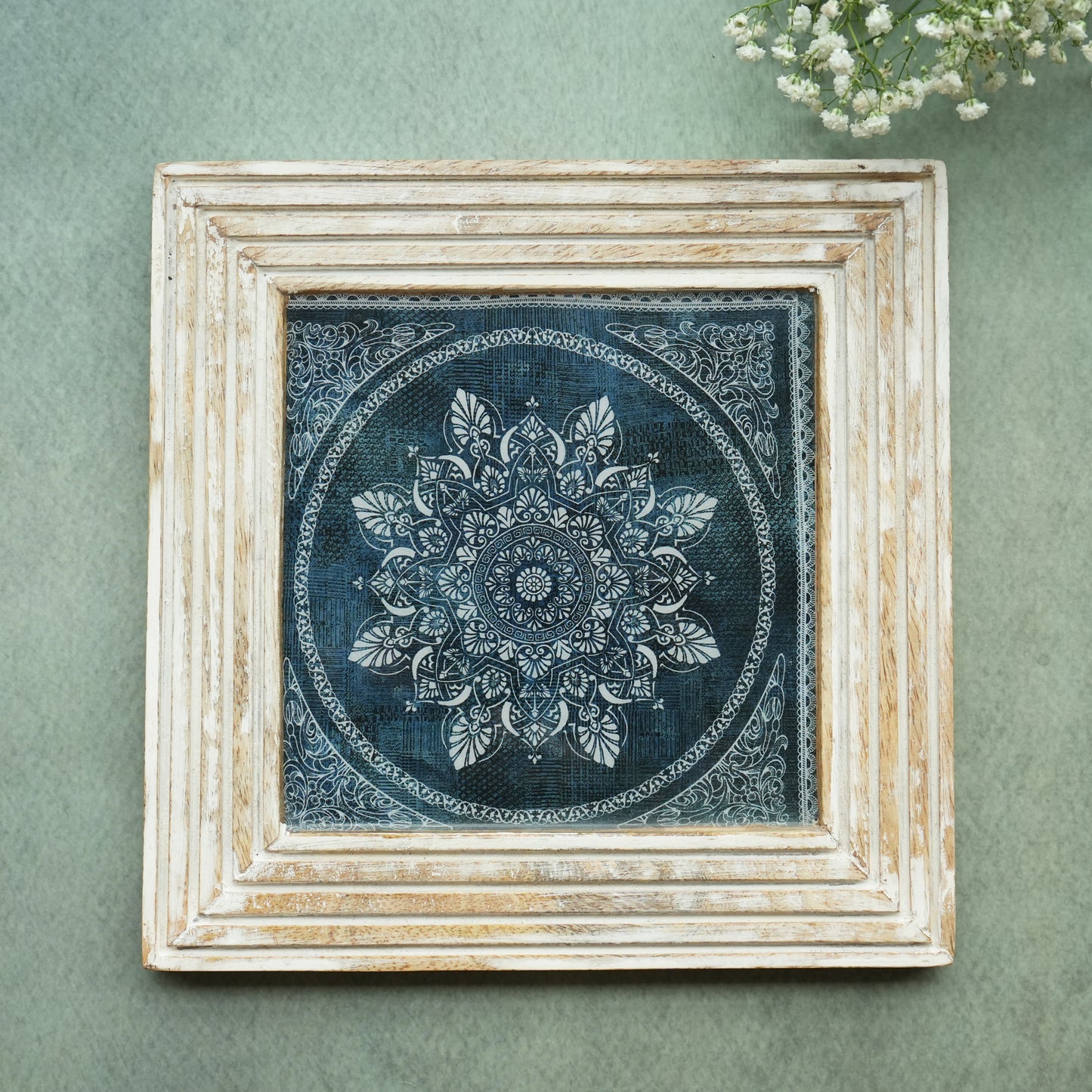 Iris Square Wooden Trivet