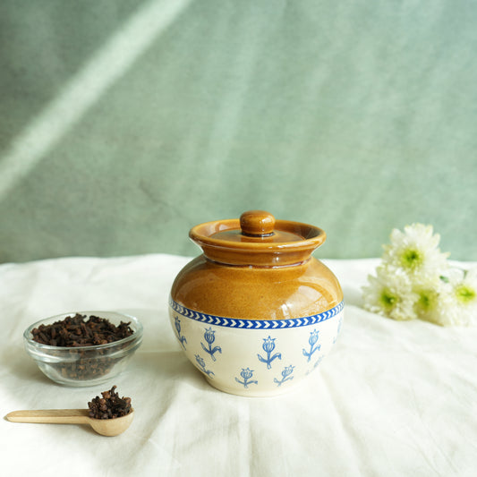 Azure Ceramic Pickle Jar (Small)