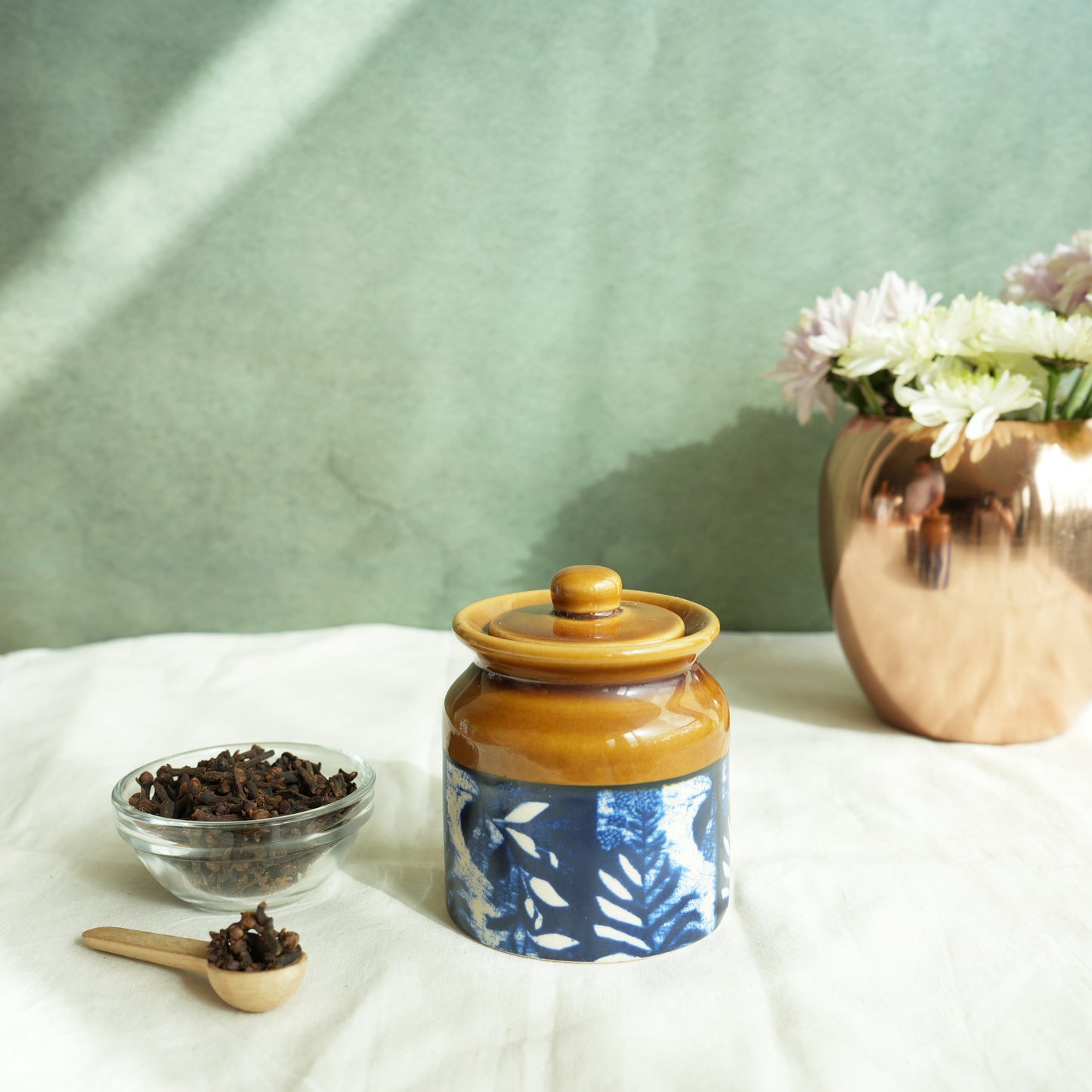 Iris Ceramic Pickle Jar- Small