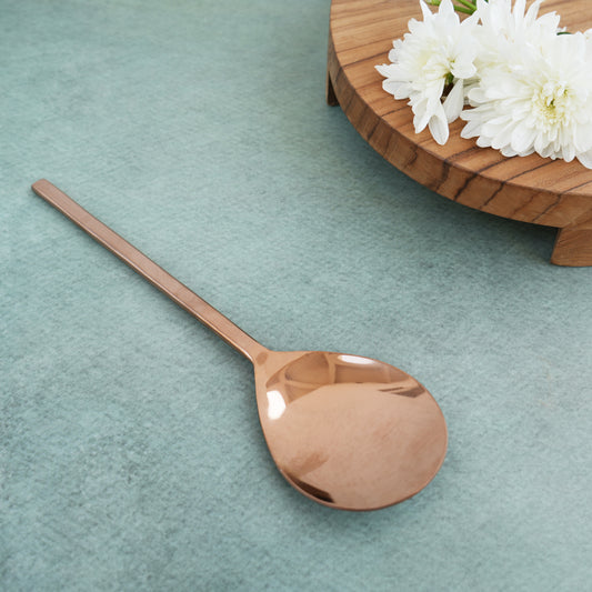 Rose Gold Semi-Matte Stainless Steel Rice Serving Spoon