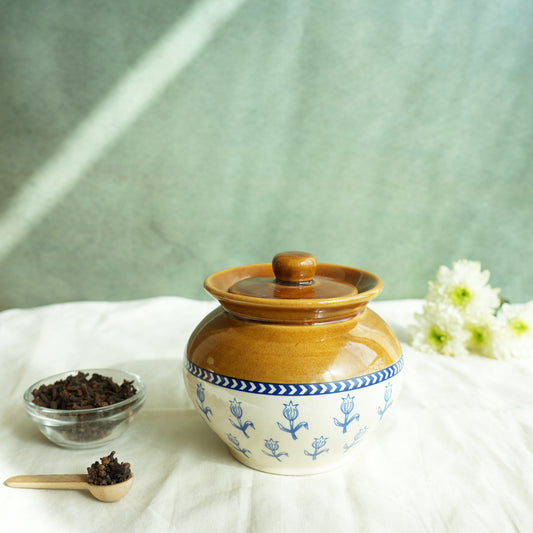 Azure Ceramic Pickle Jar (Large)