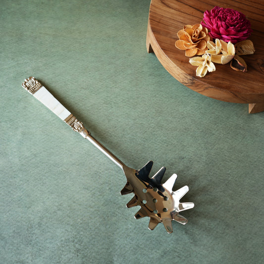 Mother-of- Pearl Stainless Steel Spaghetti Serving Spoon