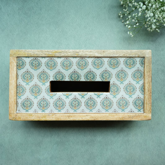 Spring Rectangle Wooden Tissue Box