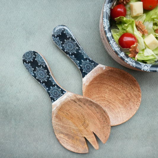 Iris Wooden Salad Servers