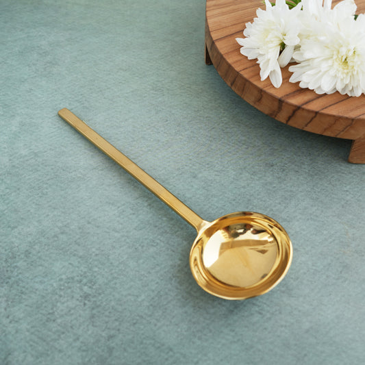 Gold Semi-Matte Stainless Steel Ladle