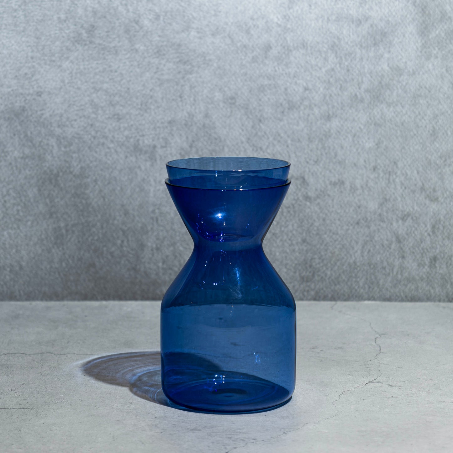 Tinted Glass Carafe- Cobalt