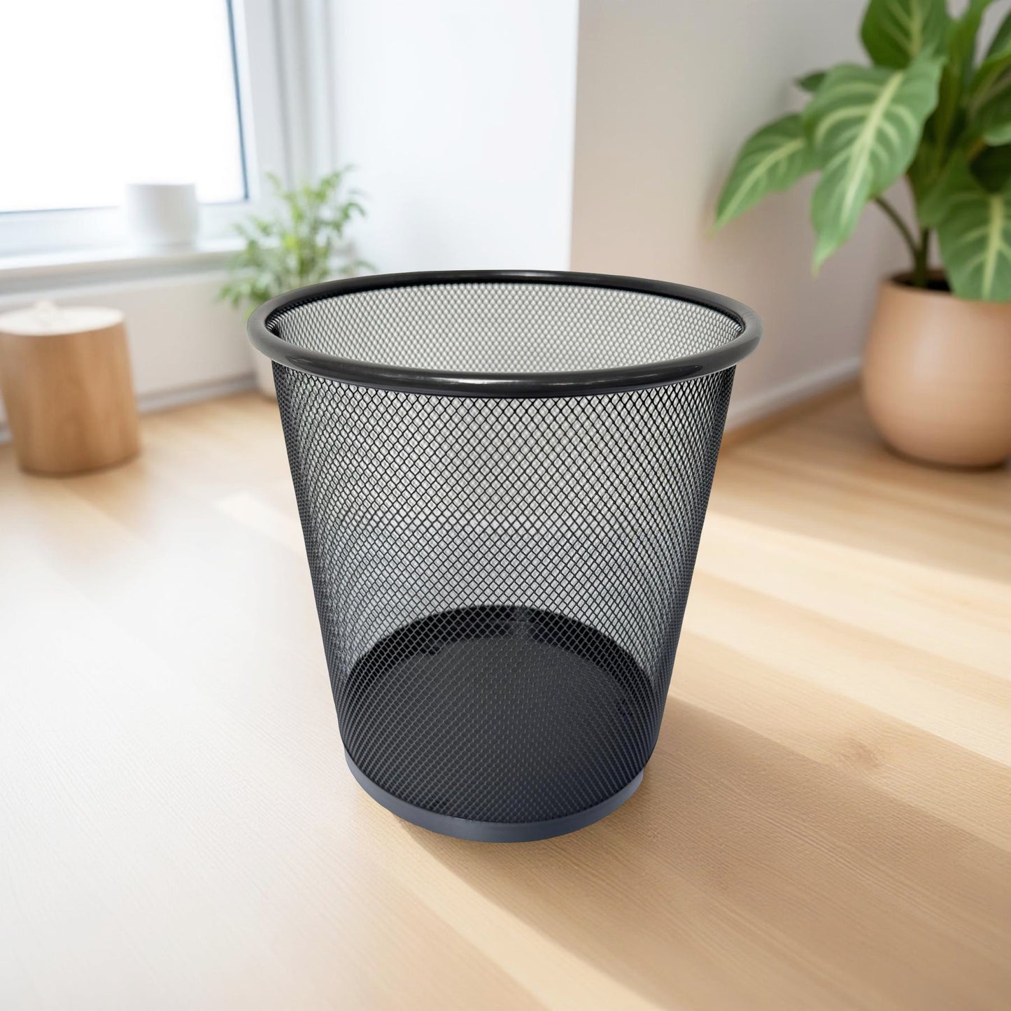 Round Mesh Trash Can