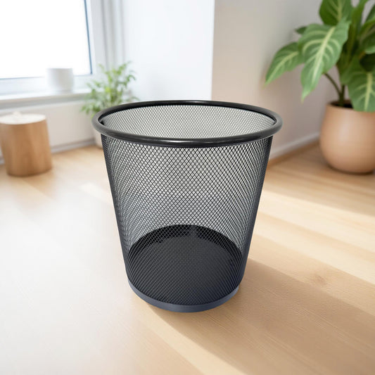 Round Mesh Trash Can