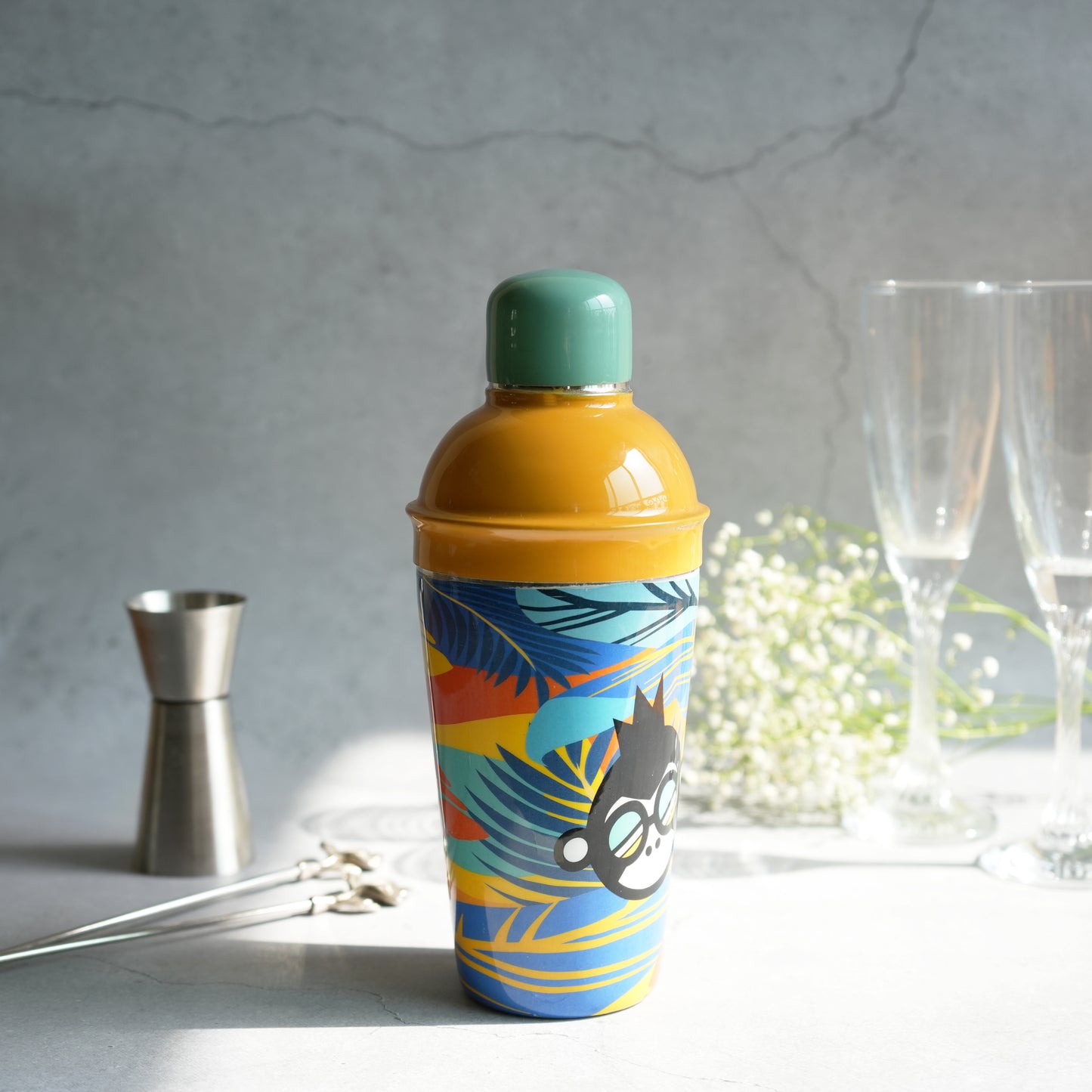Multicoloured Stainless Steel Cocktail Shaker