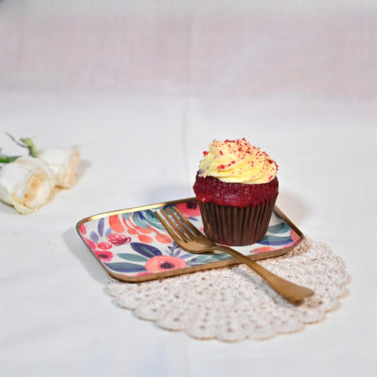 Small Floral Starter Plate - Blush