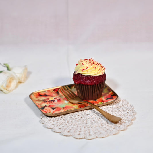 Small Floral Starter Plate - Marigold