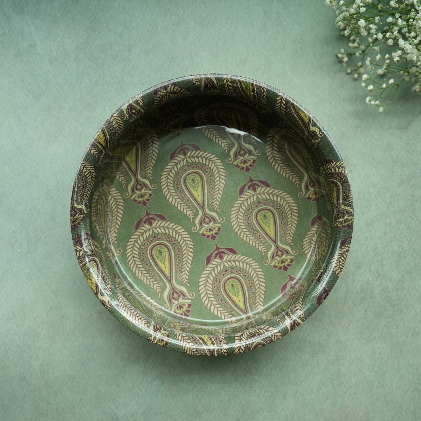 Paisley Round Salad Bowl- Big