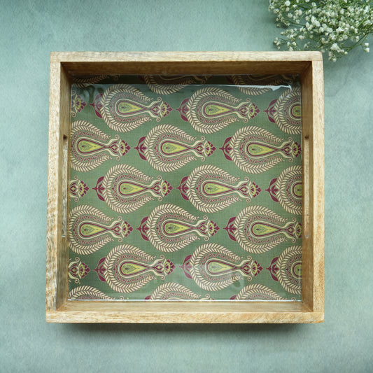 Paisley Square Serving Tray