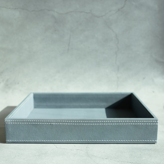Powder Blue PU Leather Serving Tray - Medium