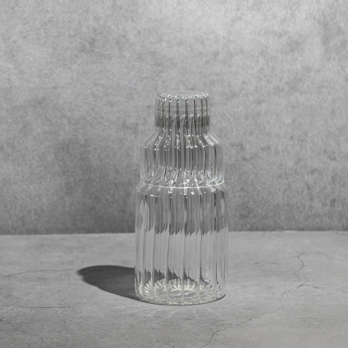 Carafe Ribbed Clear Ribbed Carafe- Short – SoHome
