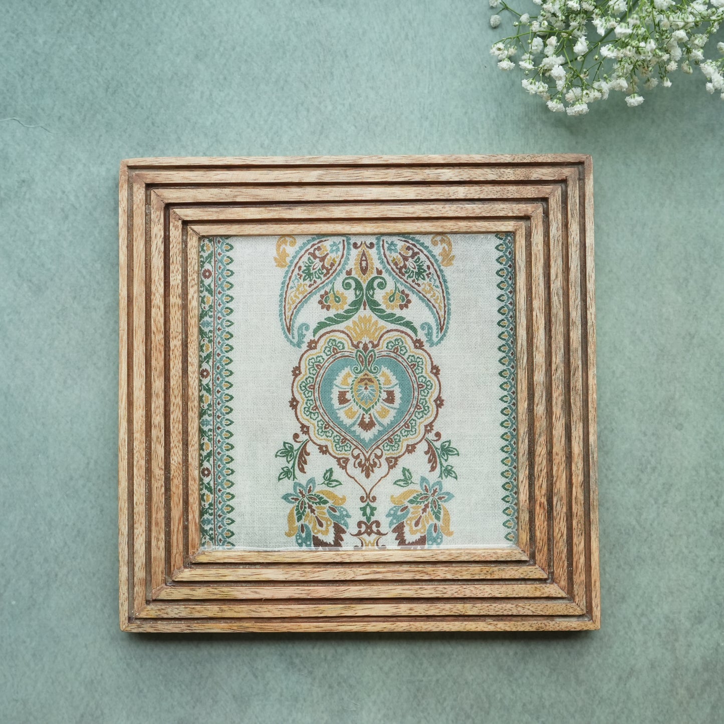 Spring Square Wooden Trivet