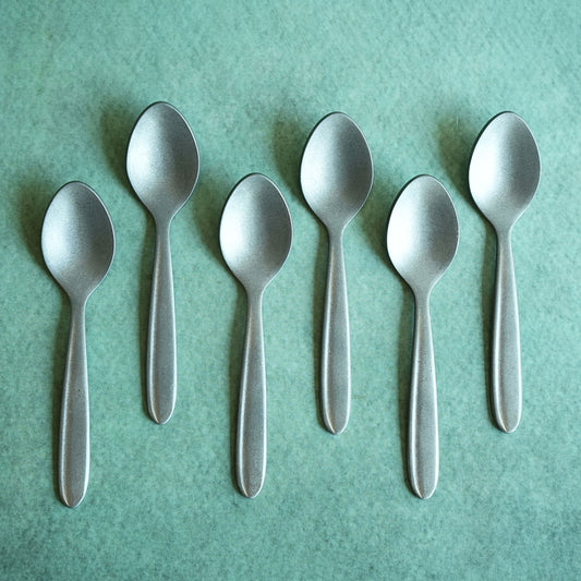 Textured Stainless Steel Matte Teaspoon Set
