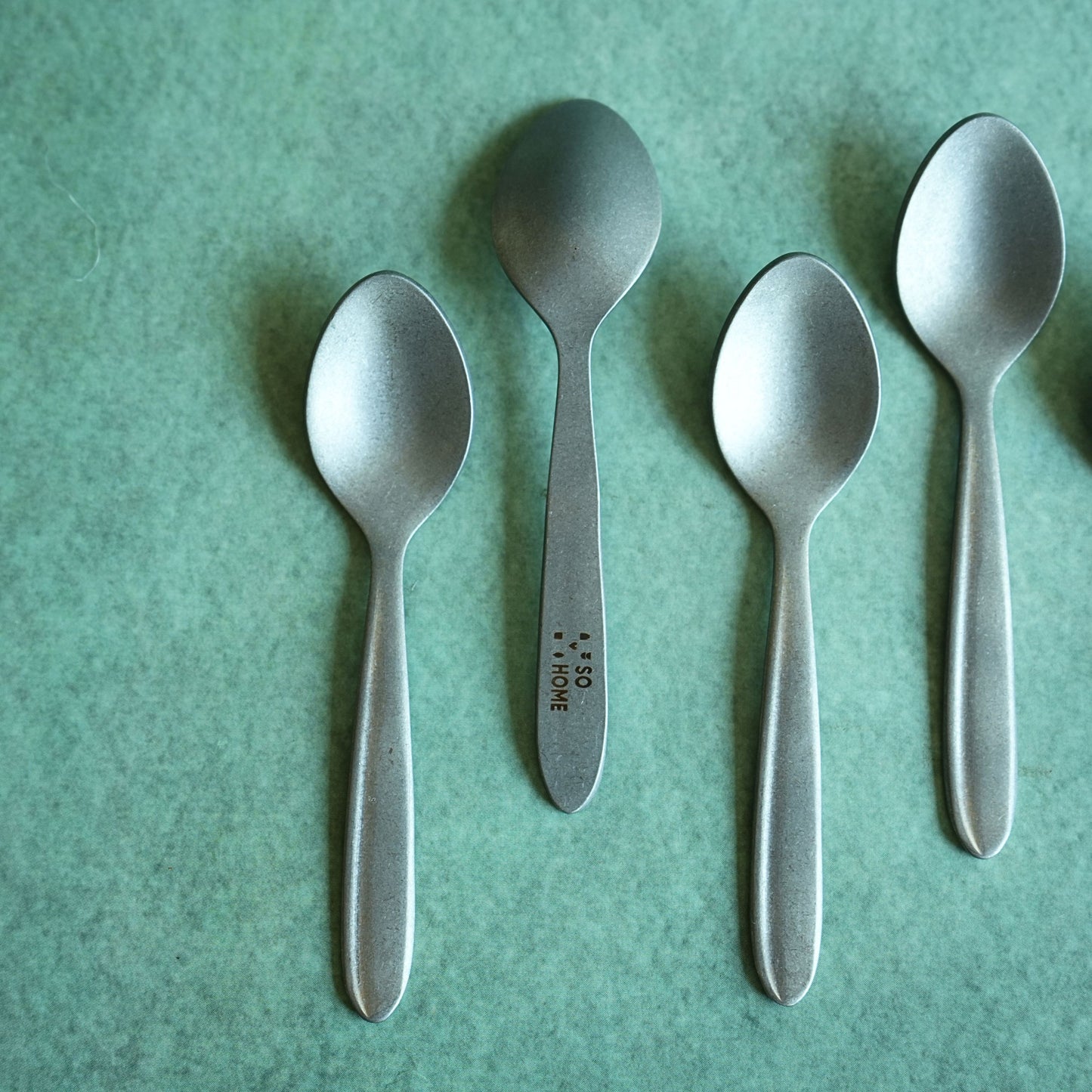 Textured Stainless Steel Matte Teaspoon Set