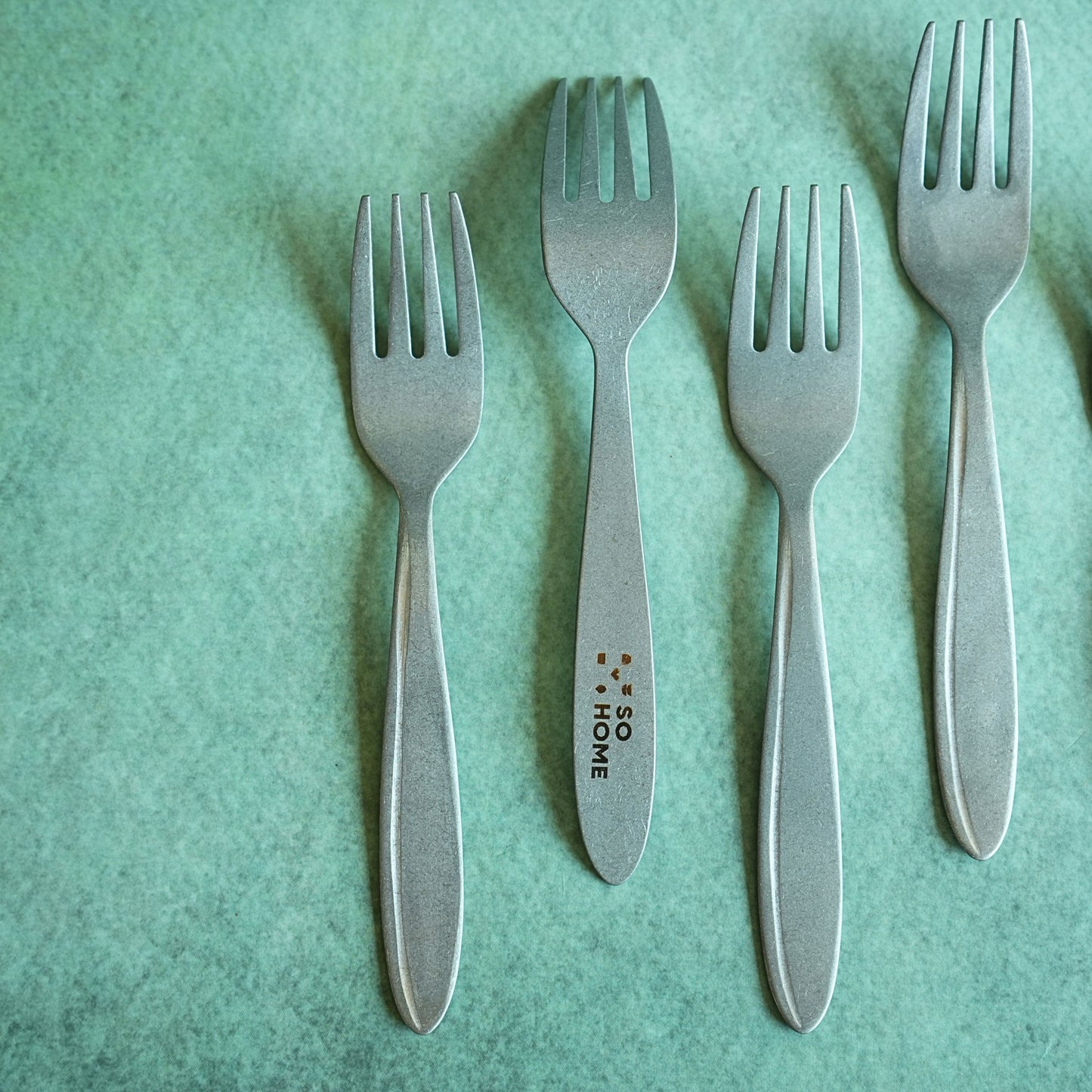 Textured Stainless Steel Matte Dinner Fork Set