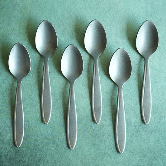 Textured Stainless Steel Matte Dinner Spoon Set