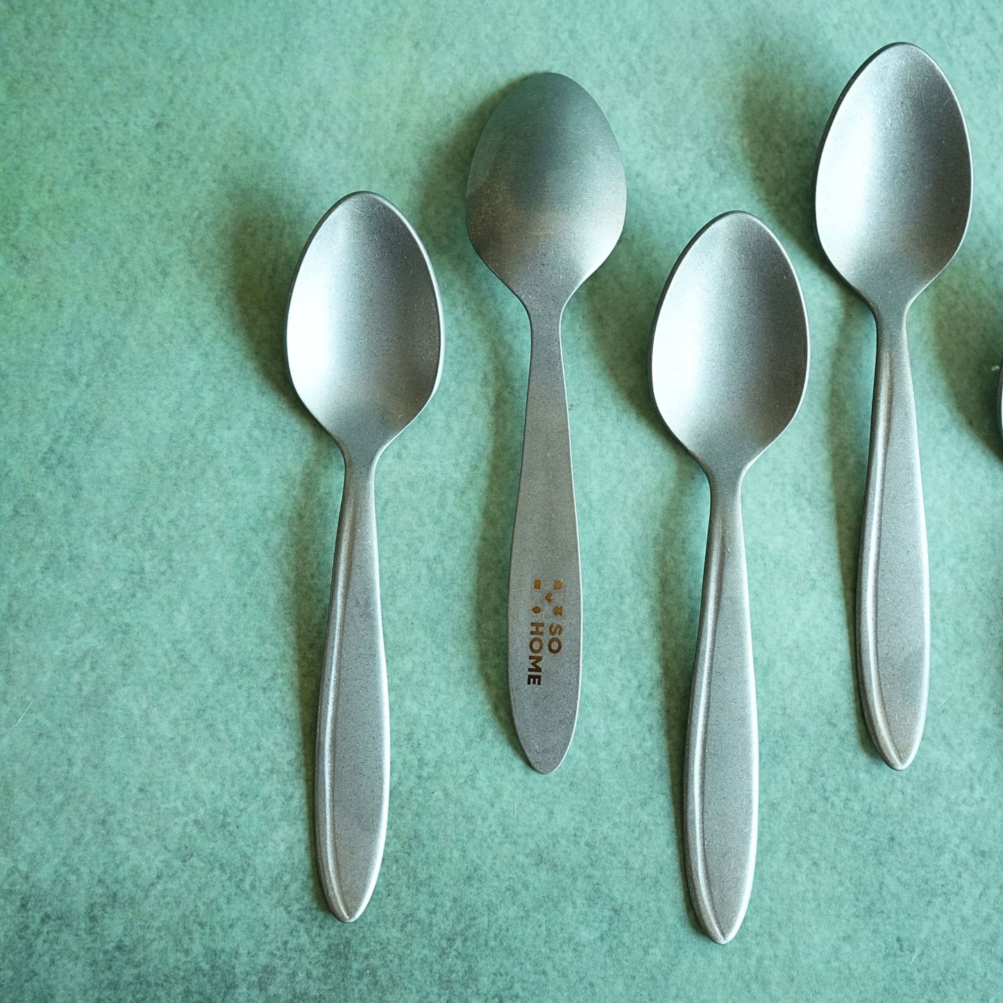 Textured Stainless Steel Matte Dinner Spoon Set