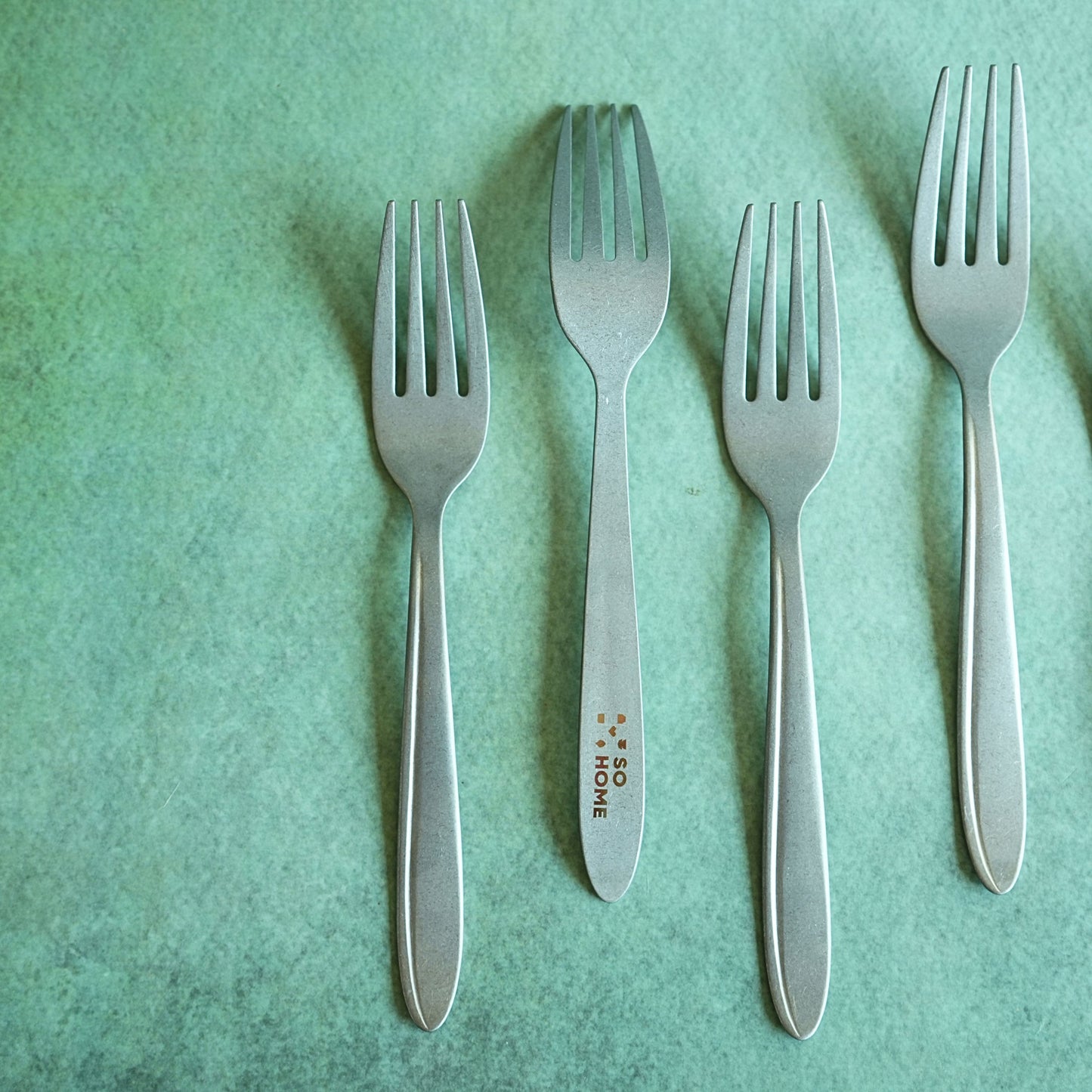 Textured Stainless Steel Matte Dessert Fork Set