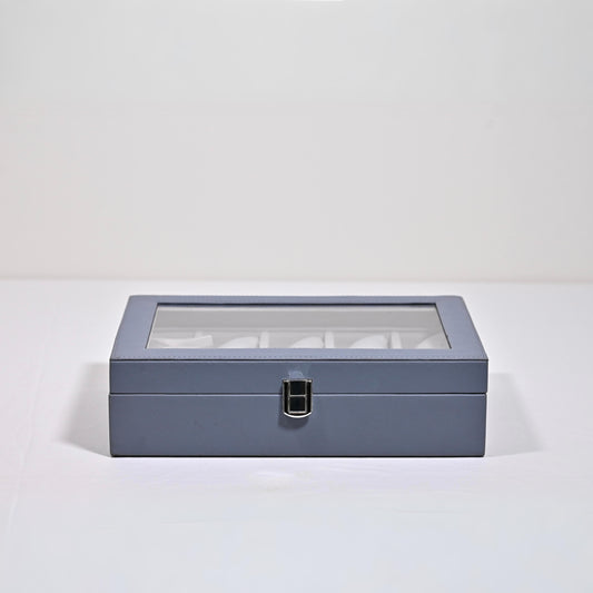 Powder Blue Leather Watch Organiser (Small)