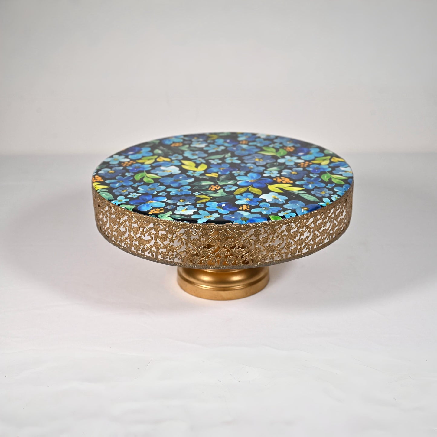 Floral Cake Stand - Cornflower