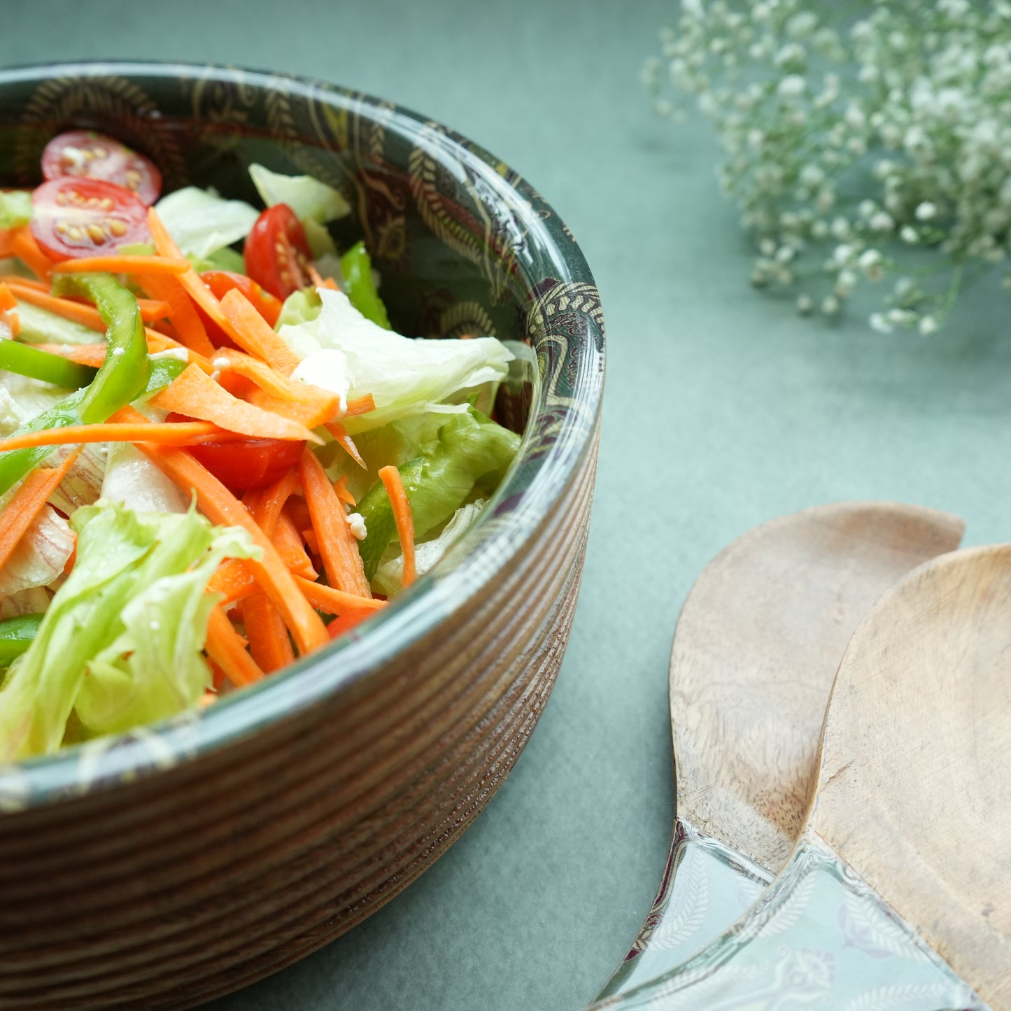 Spring Round Salad Bowl- Big