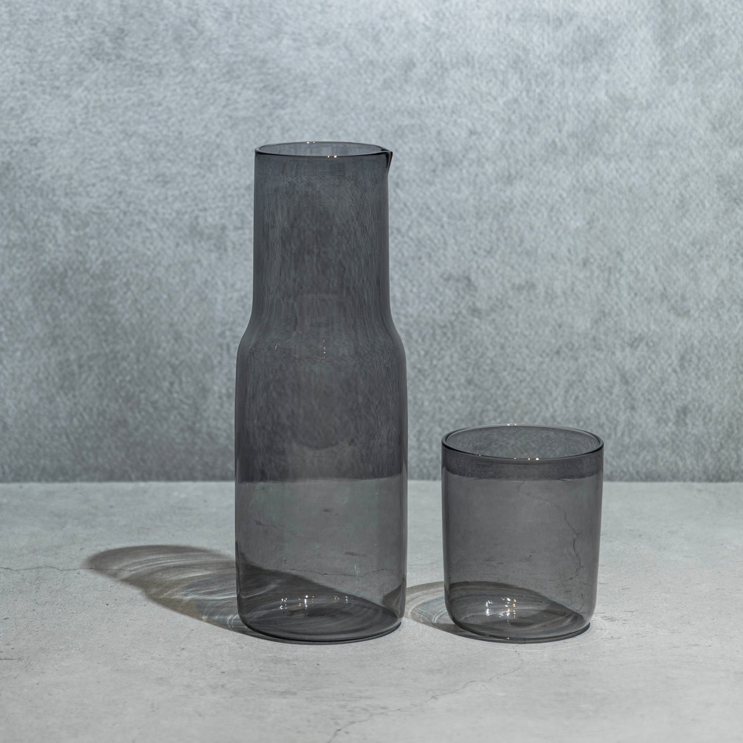 Tinted Glass Carafe- Gray