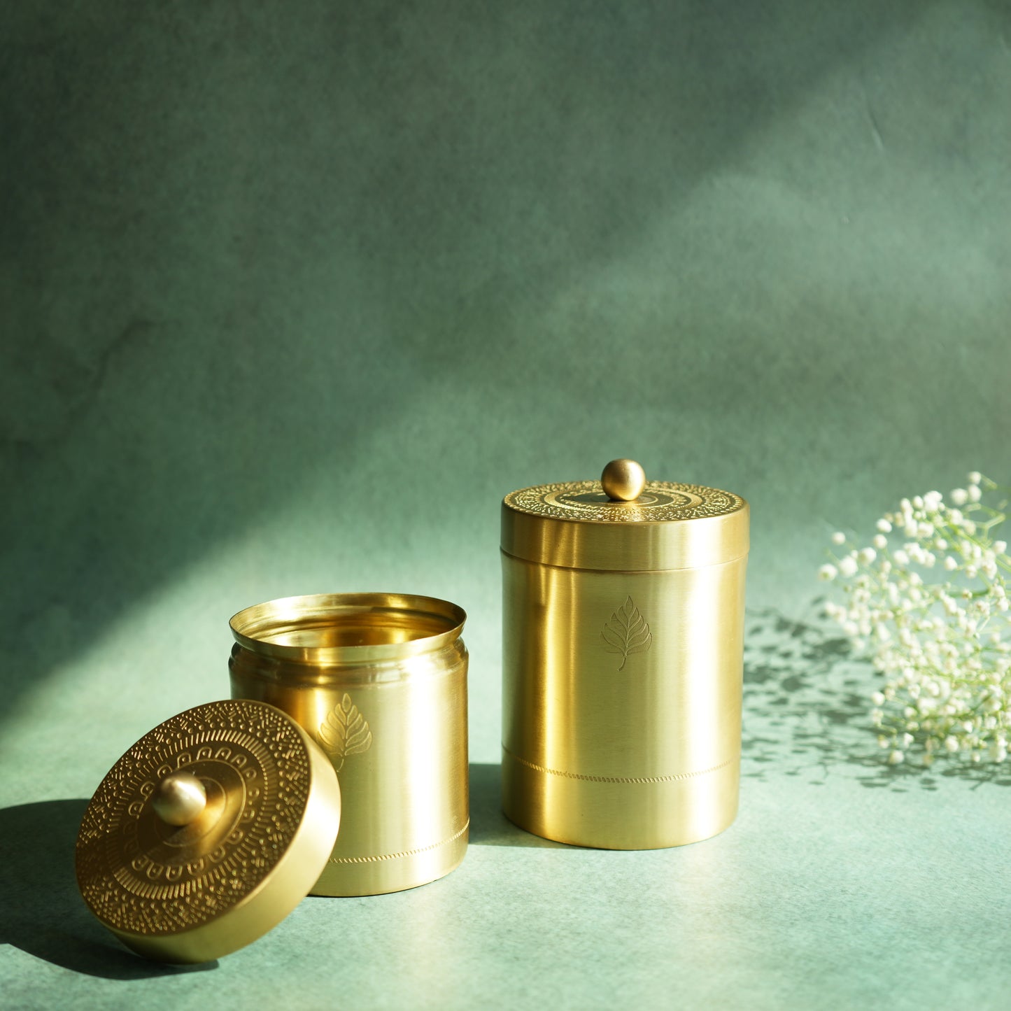 Matte Brass Storage Jar- Regular